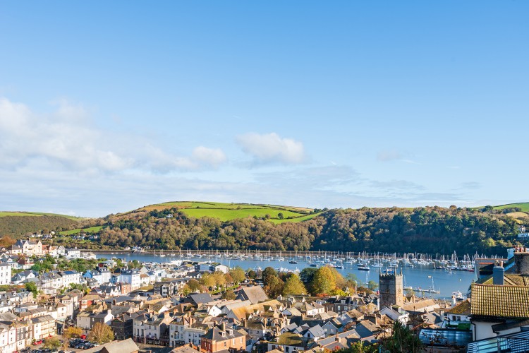 Stunning views across Dartmouth and the Dart Valley from Wisteria House